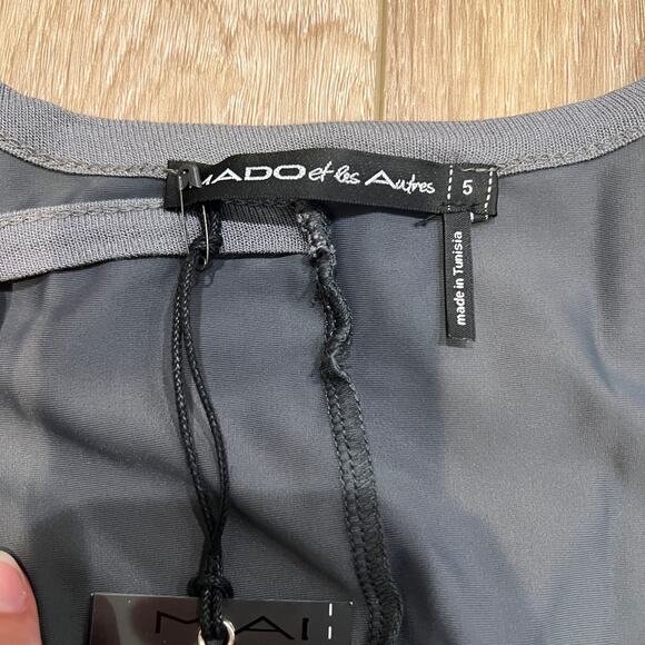 MADO ET LES AUTRES Women's Long Sleeve Fancy Tunic Dress Size 5 In Gray - Picture 6 of 8